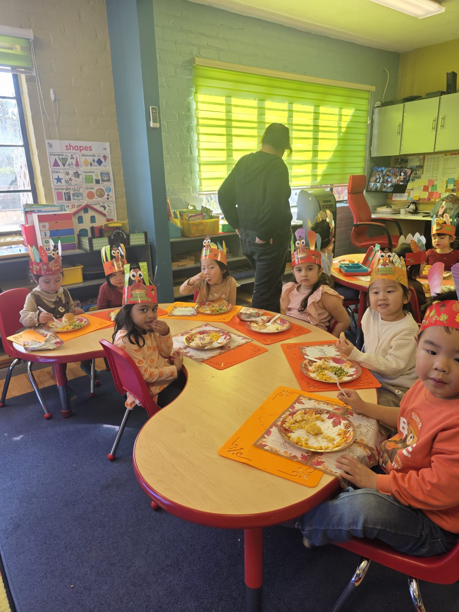 Toddler with Montessori materials